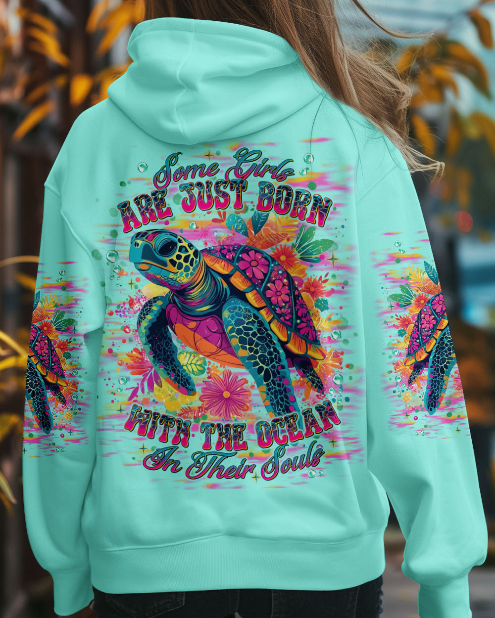 BLISSCORNERS SOME GIRLS ARE JUST BORN TURTLE ALL OVER PRINT
