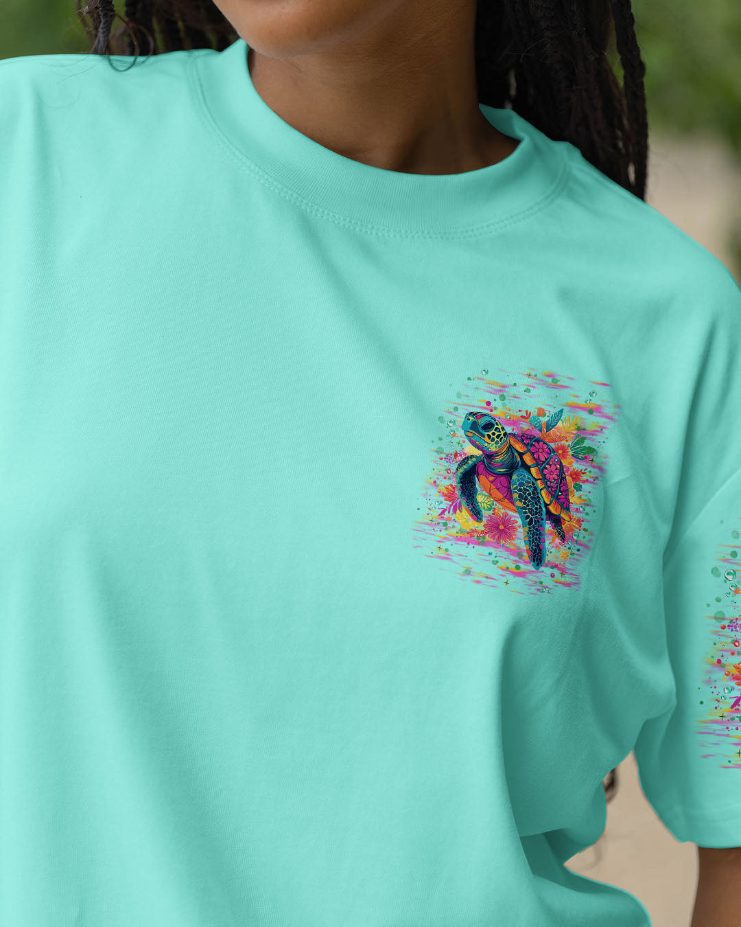 BLISSCORNERS SOME GIRLS ARE JUST BORN TURTLE ALL OVER PRINT
