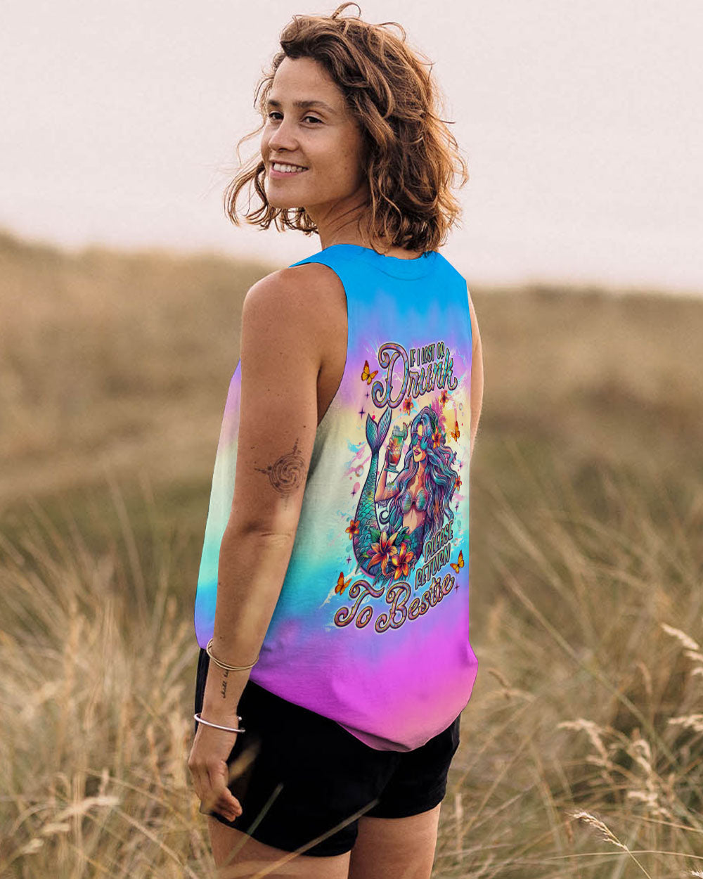 BLISSCORNERS IF LOST OR DRUNK MERMAID ALL OVER PRINT