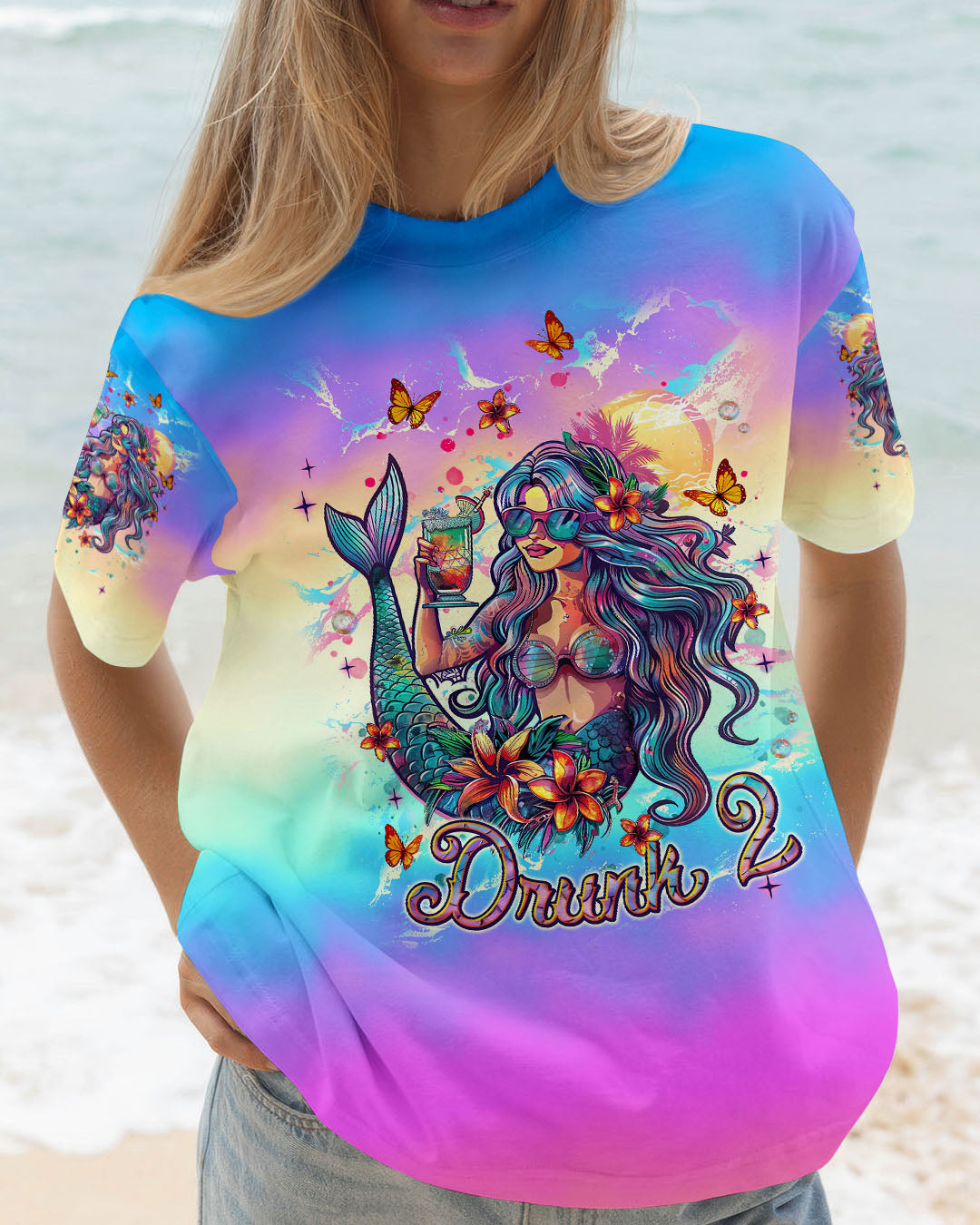 BLISSCORNERS IF LOST OR DRUNK MERMAID ALL OVER PRINT