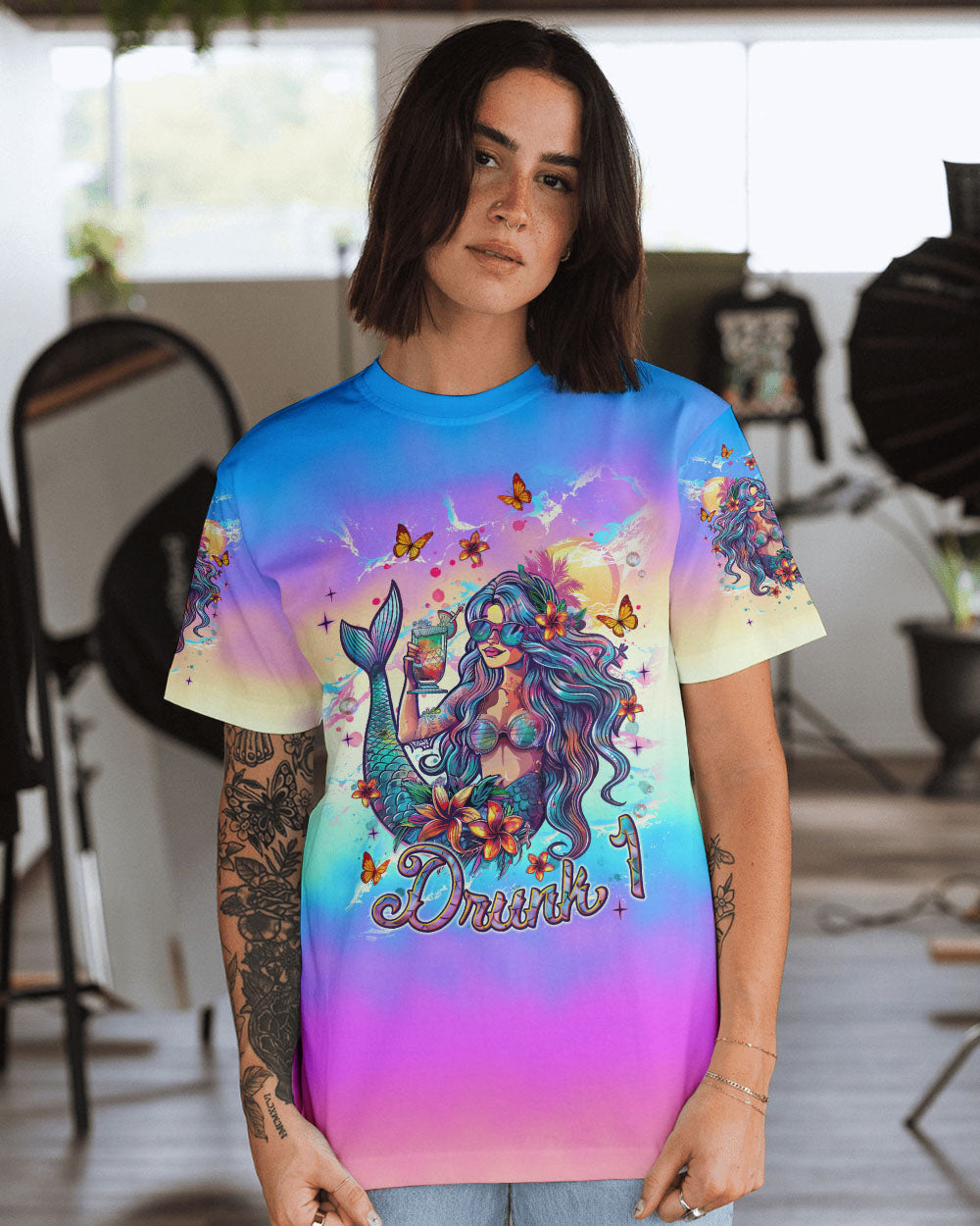 BLISSCORNERS IF LOST OR DRUNK MERMAID ALL OVER PRINT