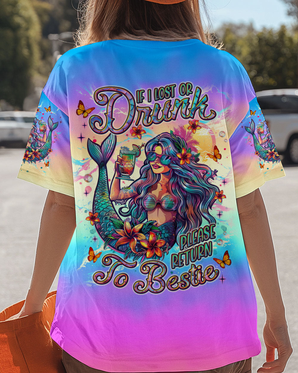 BLISSCORNERS IF LOST OR DRUNK MERMAID ALL OVER PRINT
