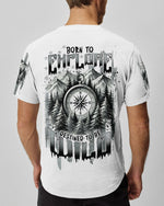 BLISSCORNERS BORN TO EXPLORE DESTINED TO BE WILD COMPASS ALL OVER PRINT