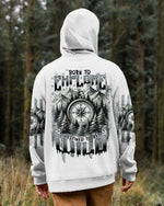 BLISSCORNERS BORN TO EXPLORE DESTINED TO BE WILD COMPASS ALL OVER PRINT