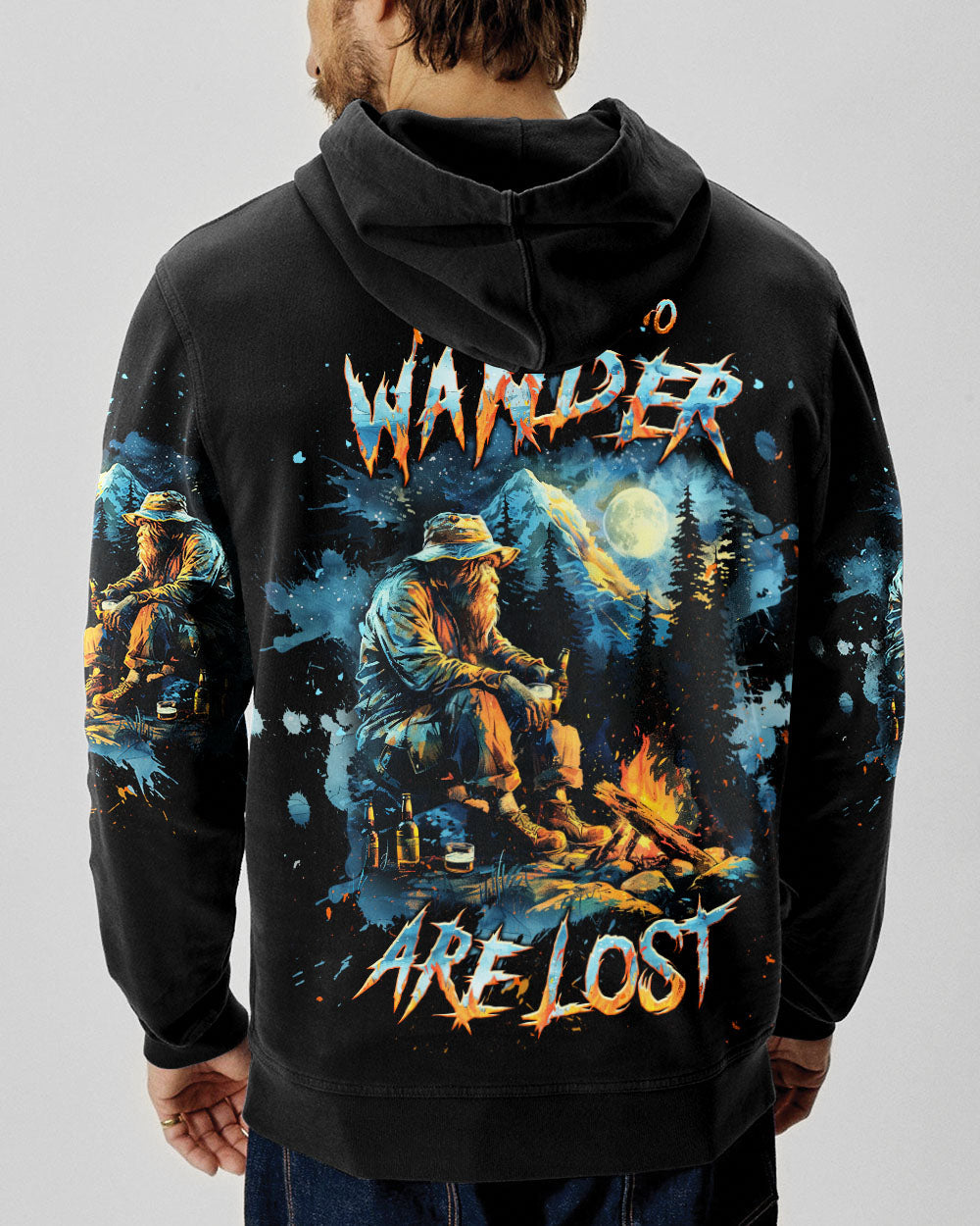 BLISSCORNERS NOT ALL WHO WANDER ARE LOST BIGFOOT ALL OVER PRINT