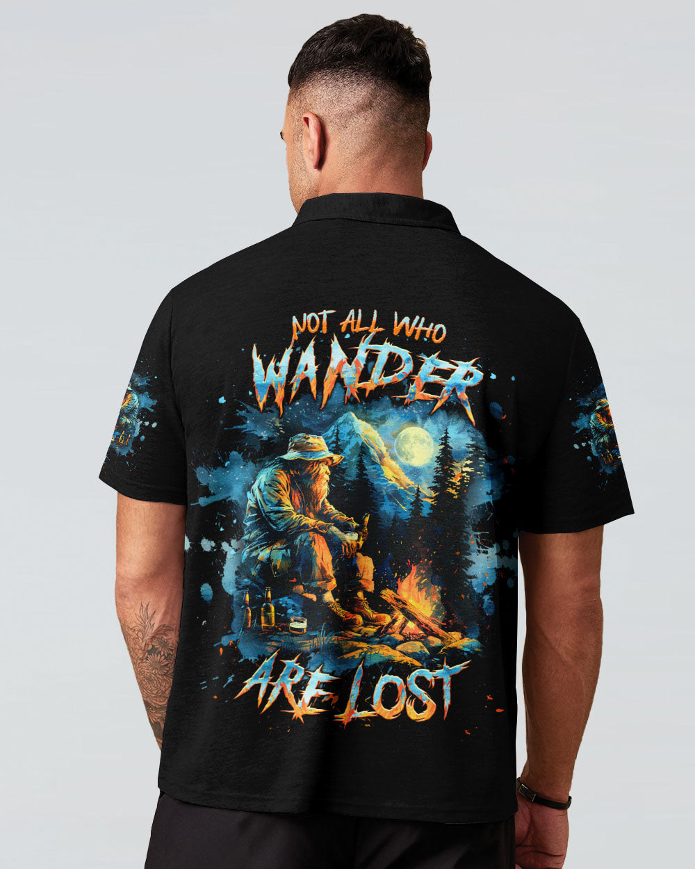 BLISSCORNERS NOT ALL WHO WANDER ARE LOST BIGFOOT ALL OVER PRINT