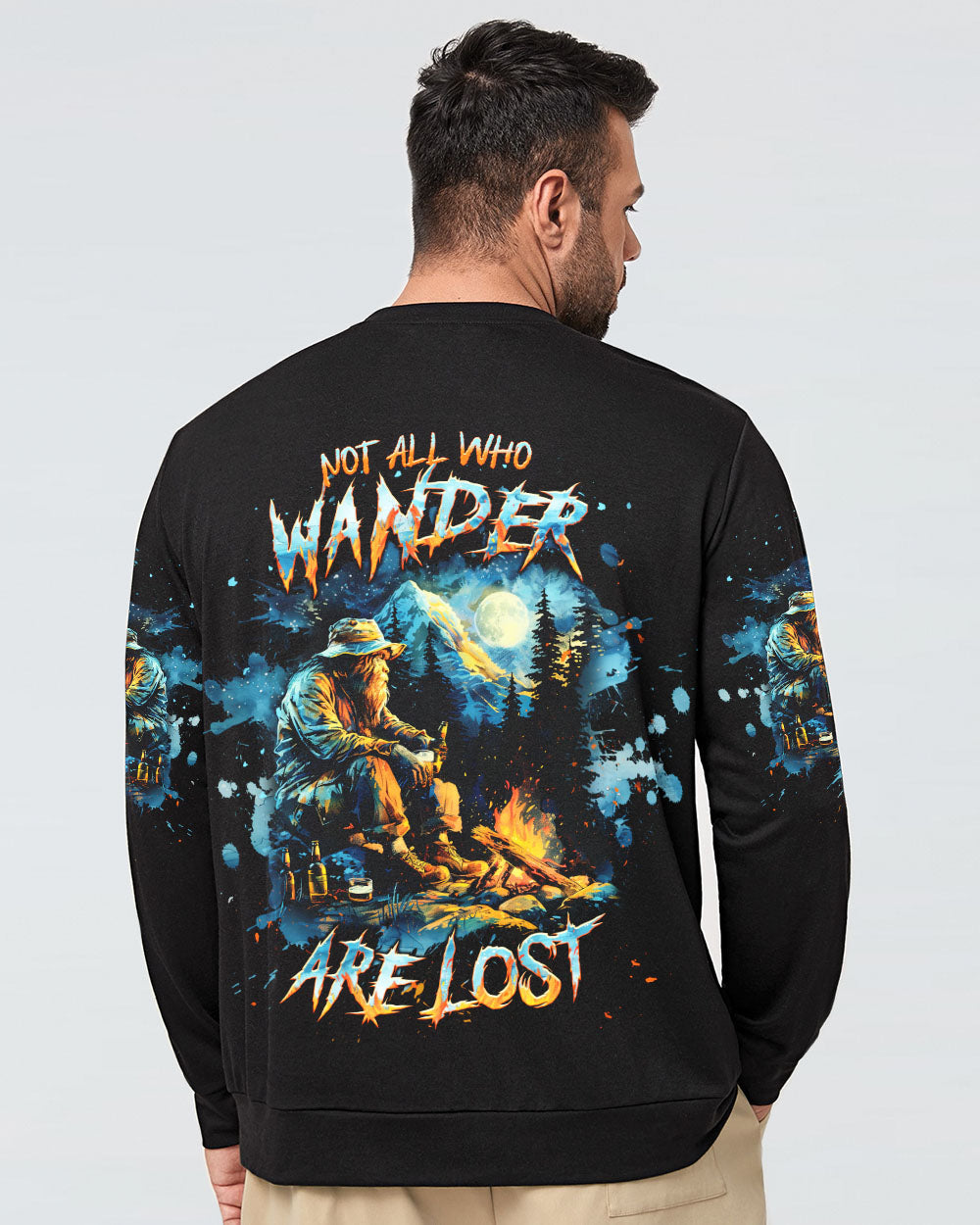 BLISSCORNERS NOT ALL WHO WANDER ARE LOST BIGFOOT ALL OVER PRINT