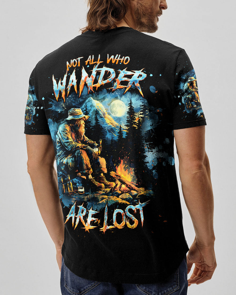 BLISSCORNERS NOT ALL WHO WANDER ARE LOST BIGFOOT ALL OVER PRINT