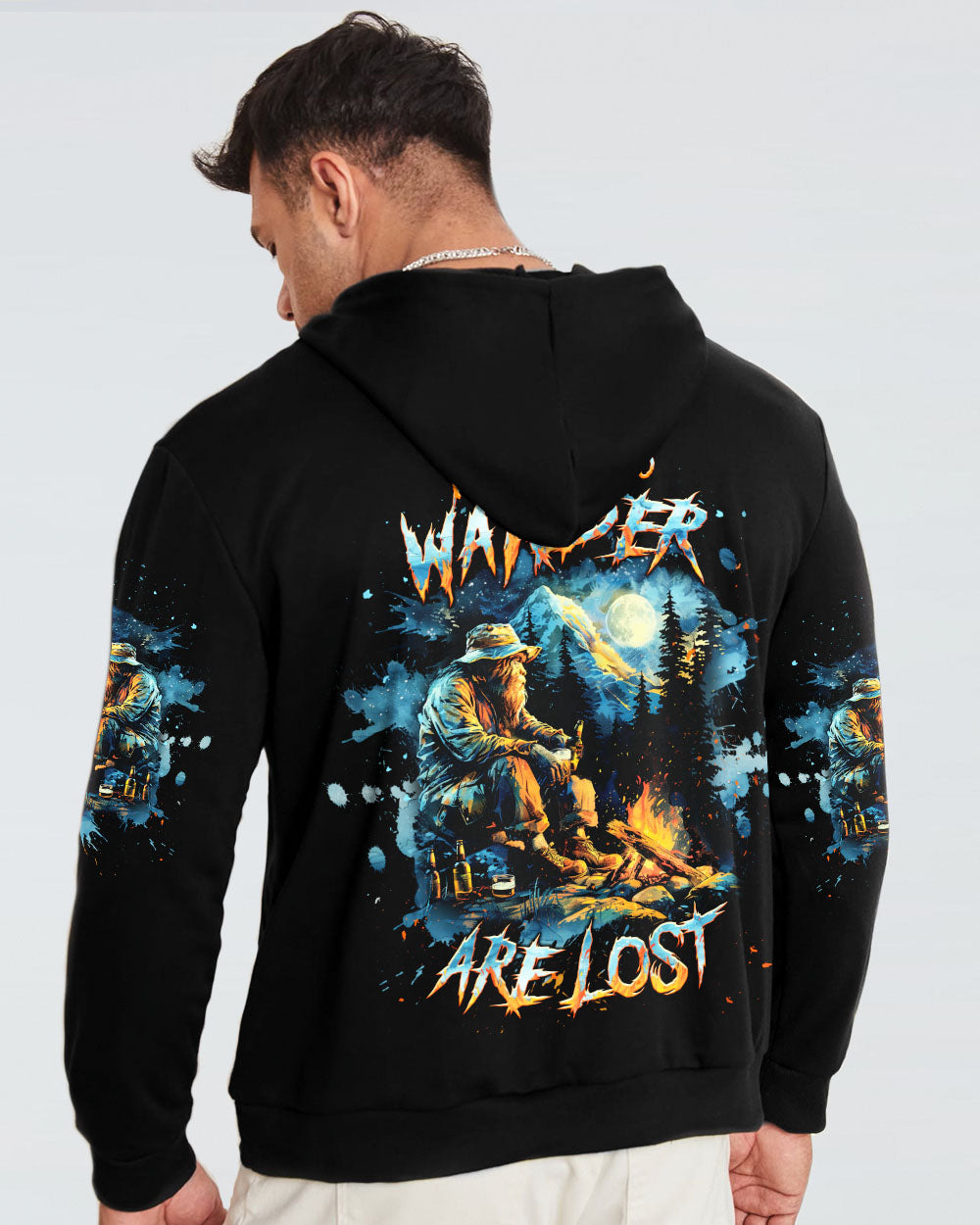 BLISSCORNERS NOT ALL WHO WANDER ARE LOST BIGFOOT ALL OVER PRINT