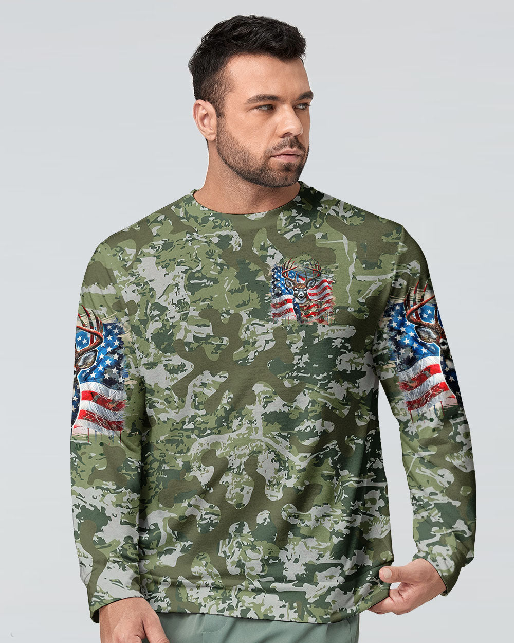 BLISSCORNERS BUCK AROUND AND FIND OUT DEER HUNTING ALL OVER PRINT