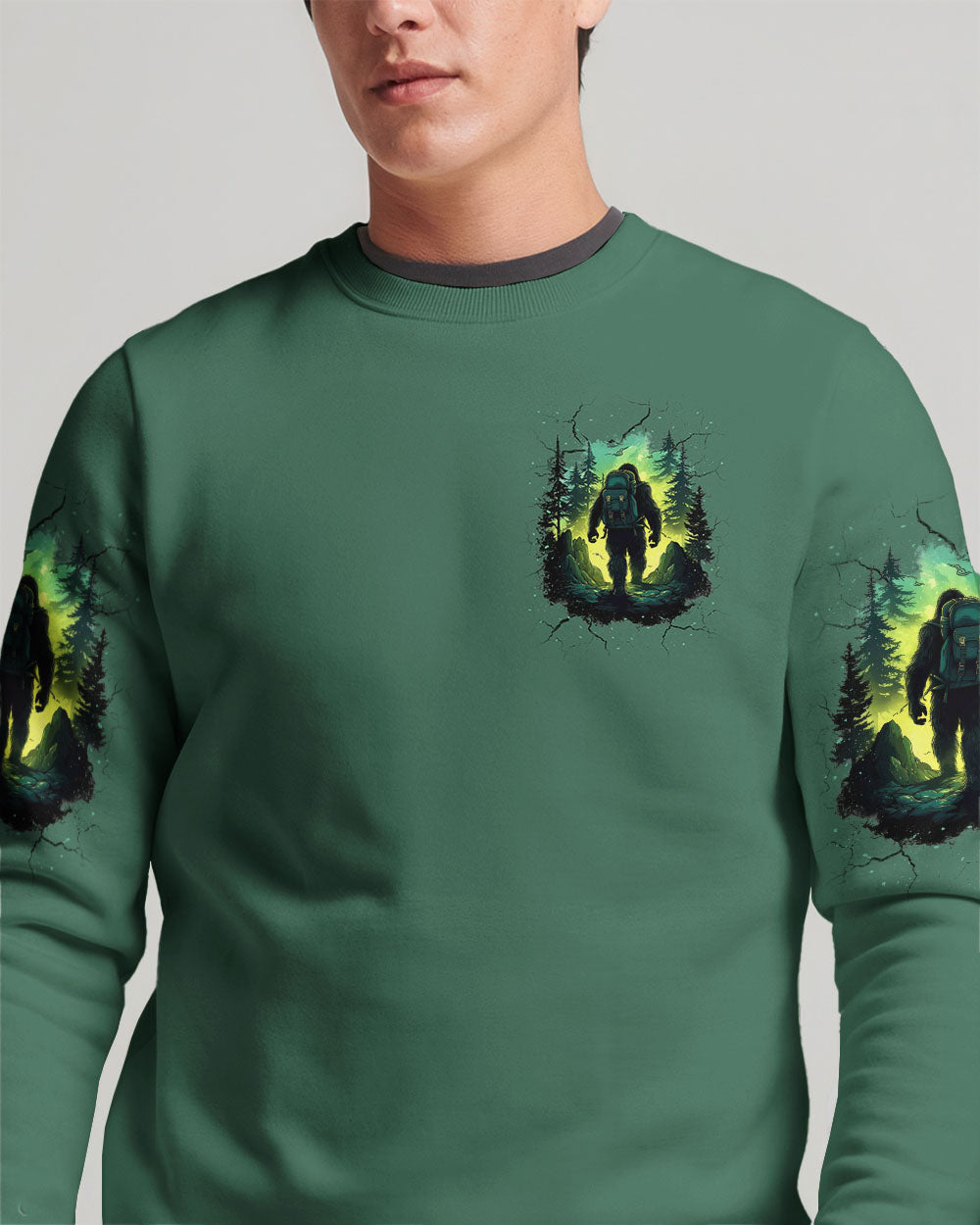 BLISSCORNERS AND INTO THE FOREST I GO BIGFOOT ALL OVER PRINT