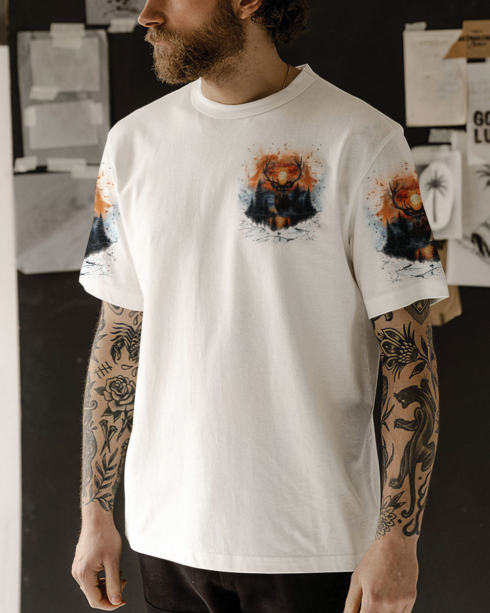 BLISSCORNERS THE CLOSER I GET TO NATURE DEER ALL OVER PRINT