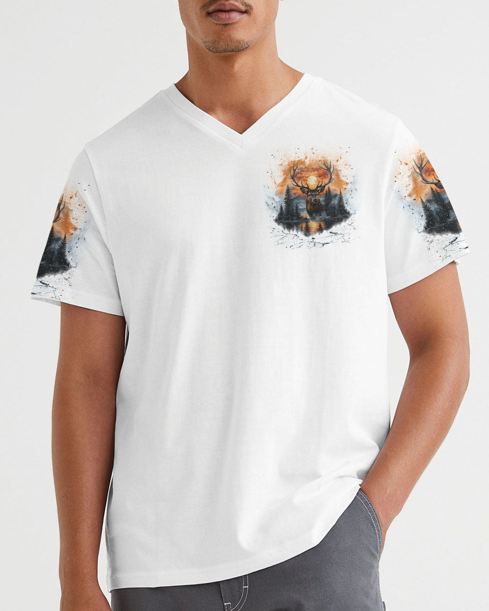 BLISSCORNERS THE CLOSER I GET TO NATURE DEER ALL OVER PRINT