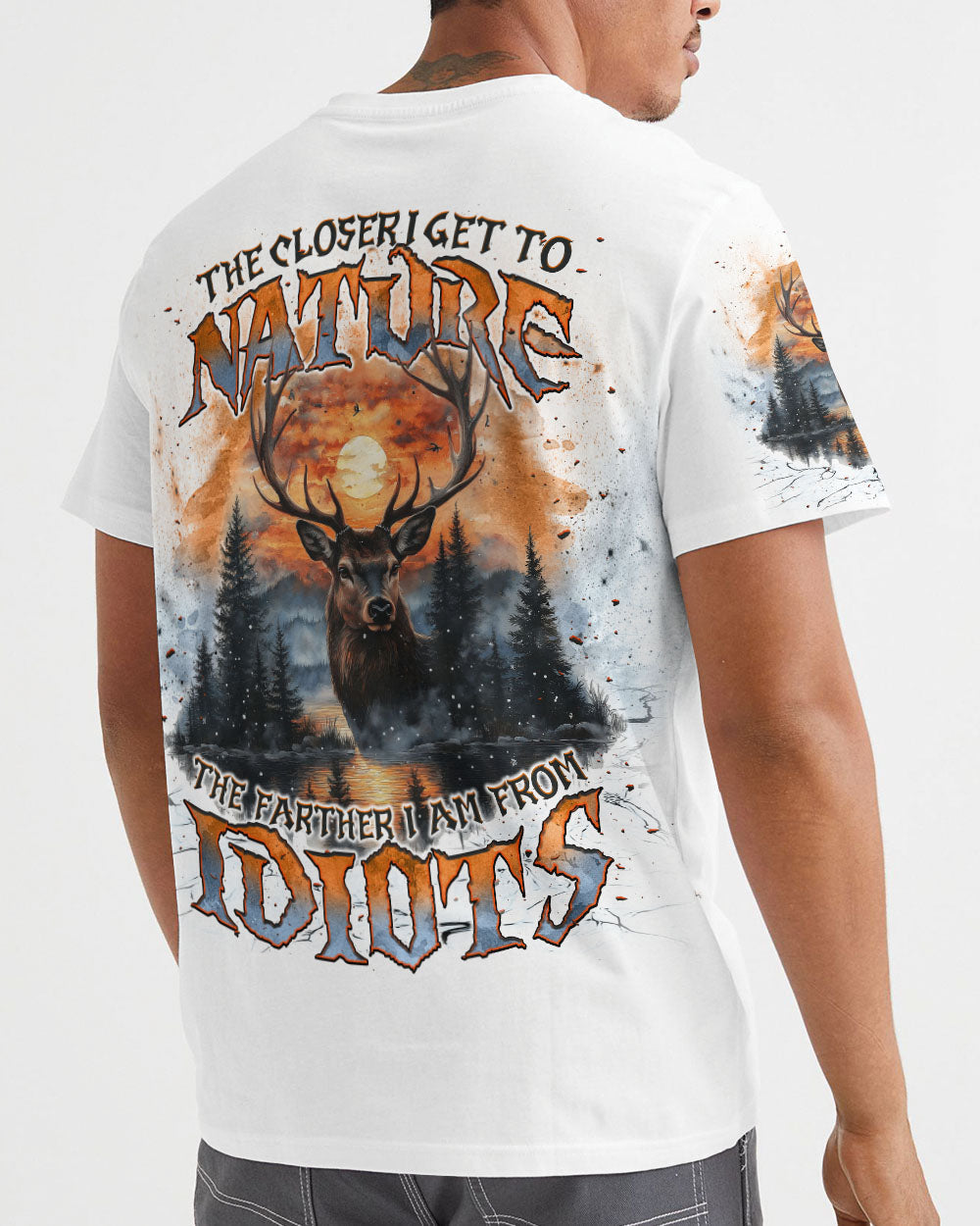 BLISSCORNERS THE CLOSER I GET TO NATURE DEER ALL OVER PRINT