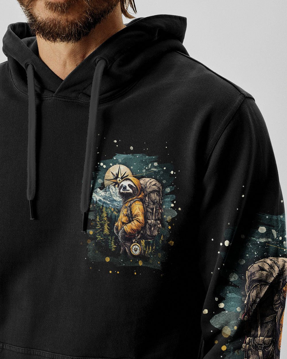 BLISSCORNERS NOT ALL WHO WANDER ARE LOST SLOTH ALL OVER PRINT