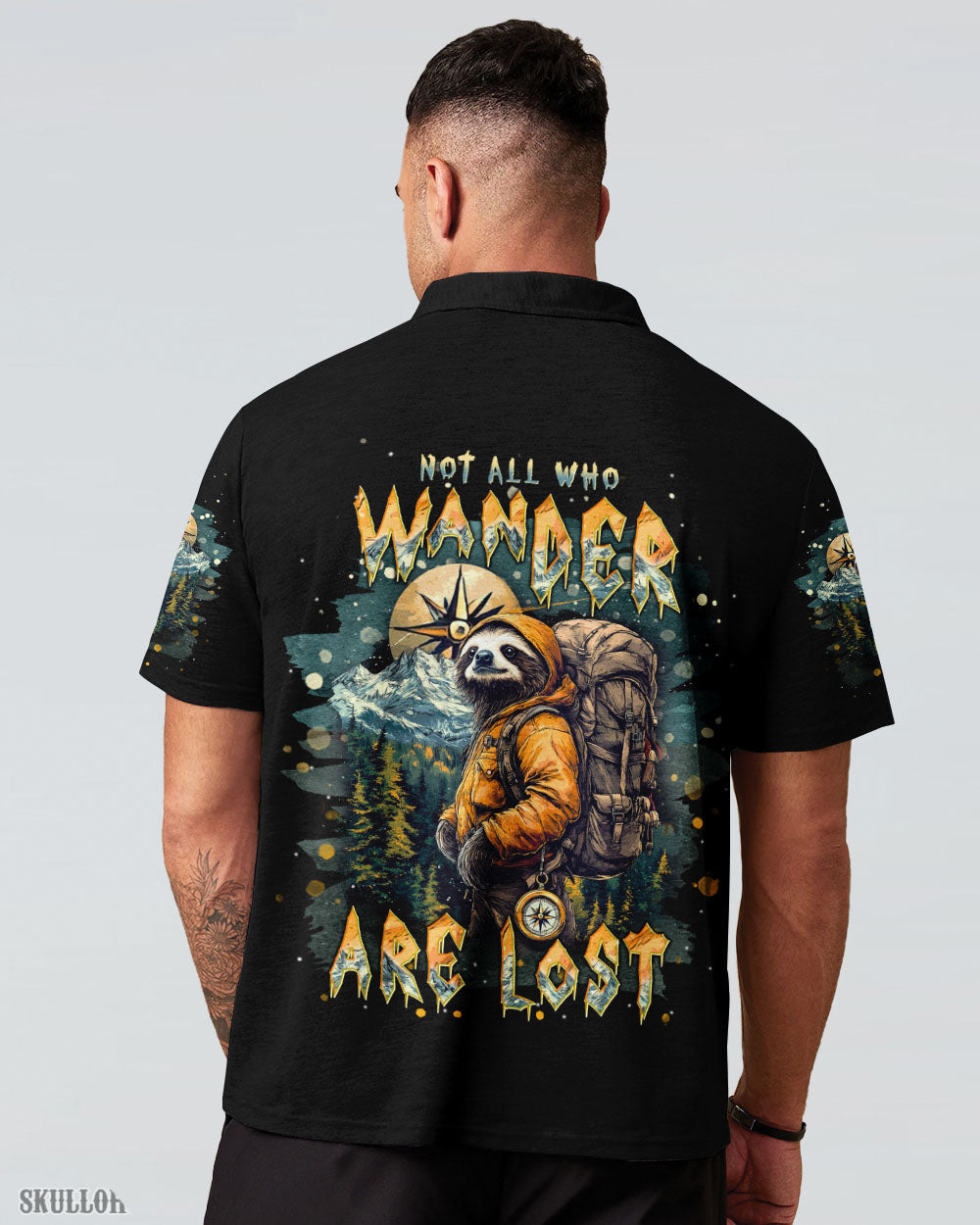BLISSCORNERS NOT ALL WHO WANDER ARE LOST SLOTH ALL OVER PRINT