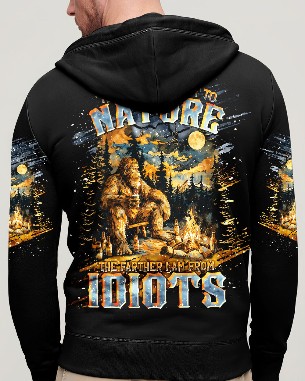 BLISSCORNERS THE CLOSER I GET TO NATURE BIGFOOT ALL OVER PRINT
