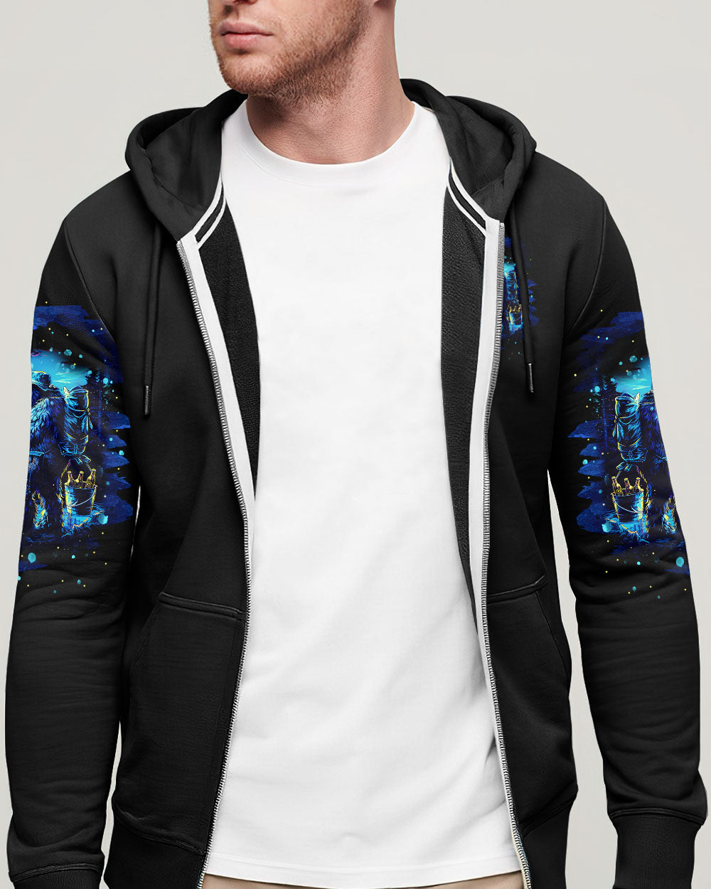 BLISSCORNERS AND INTO THE FOREST I GO BIGFOOT FISHING ALL OVER PRINT