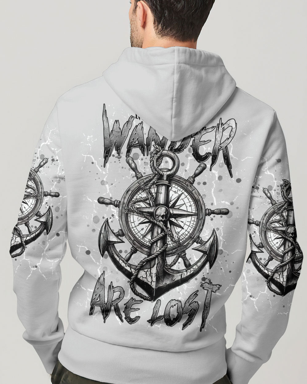 BLISSCORNERS NOT ALL WHO WANDER ARE LOST COMPASS ALL OVER PRINT