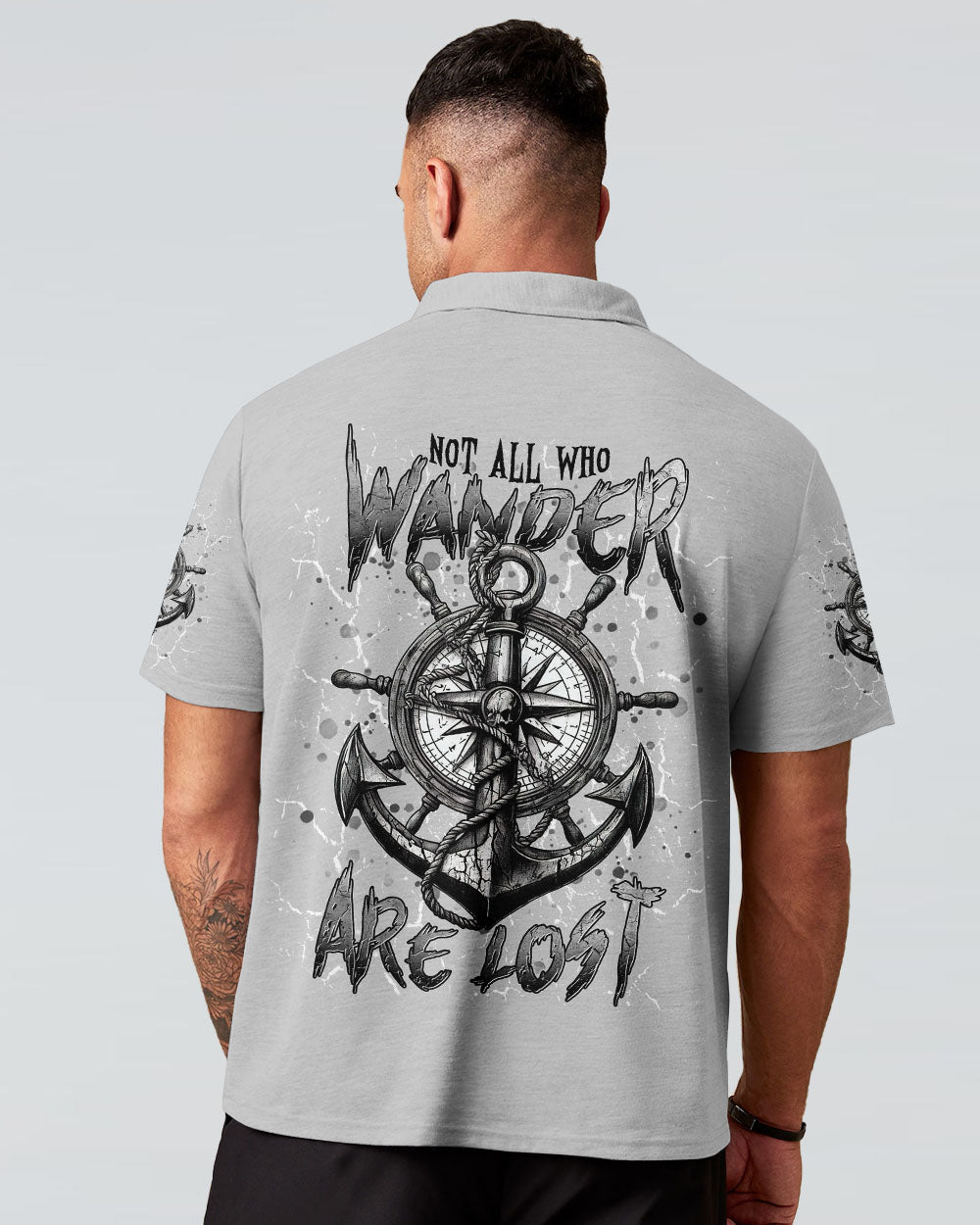BLISSCORNERS NOT ALL WHO WANDER ARE LOST COMPASS ALL OVER PRINT