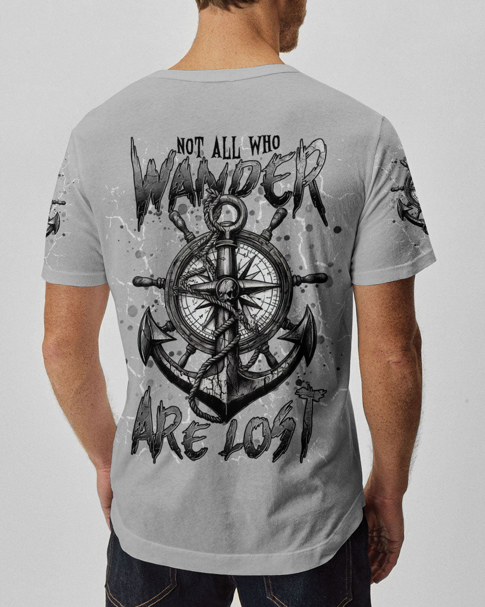 BLISSCORNERS NOT ALL WHO WANDER ARE LOST COMPASS ALL OVER PRINT