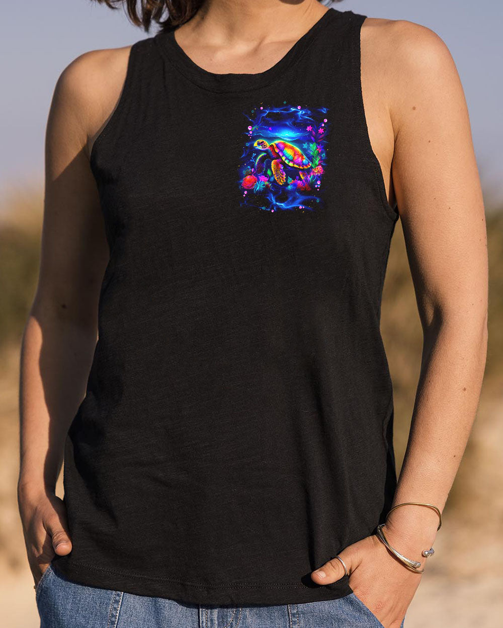 BLISSCORNERS SALTWATER HEALS EVERYTHING TURTLE ALL OVER PRINT