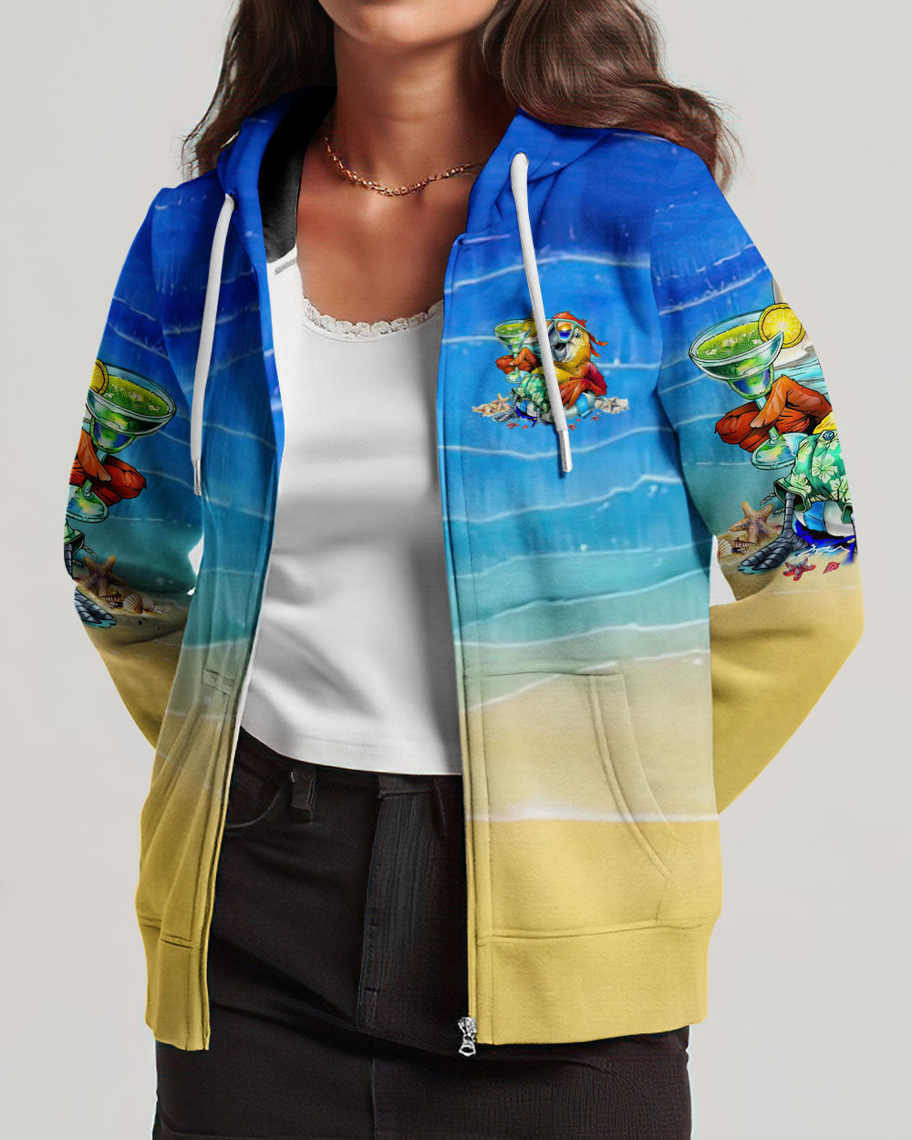 BLISSCORNERS FLOAT DRINK TAN REPEAT PARROT ALL OVER PRINT