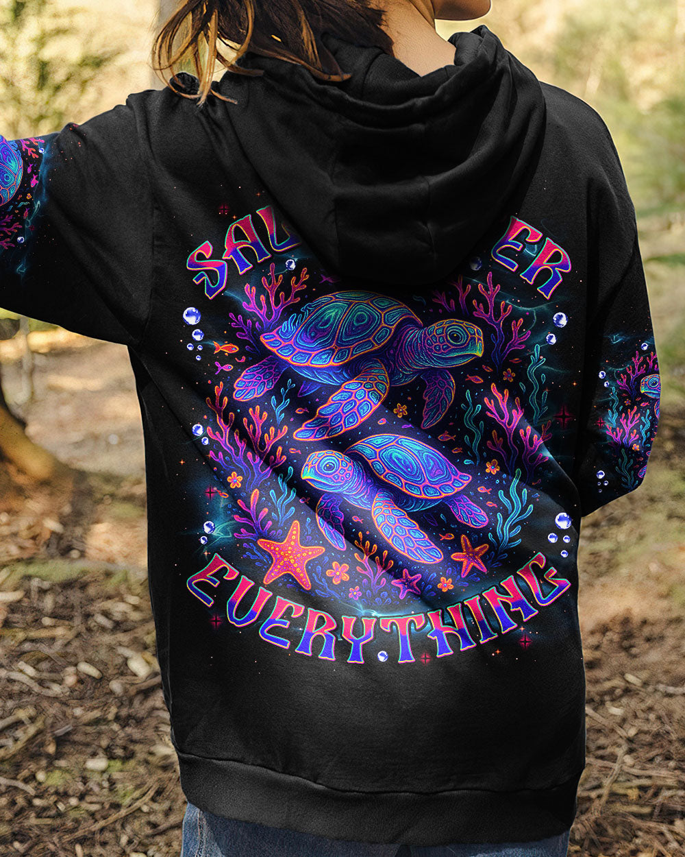 BLISSCORNERS SALTWATER HEALS EVERYTHING TURTLE ALL OVER PRINT