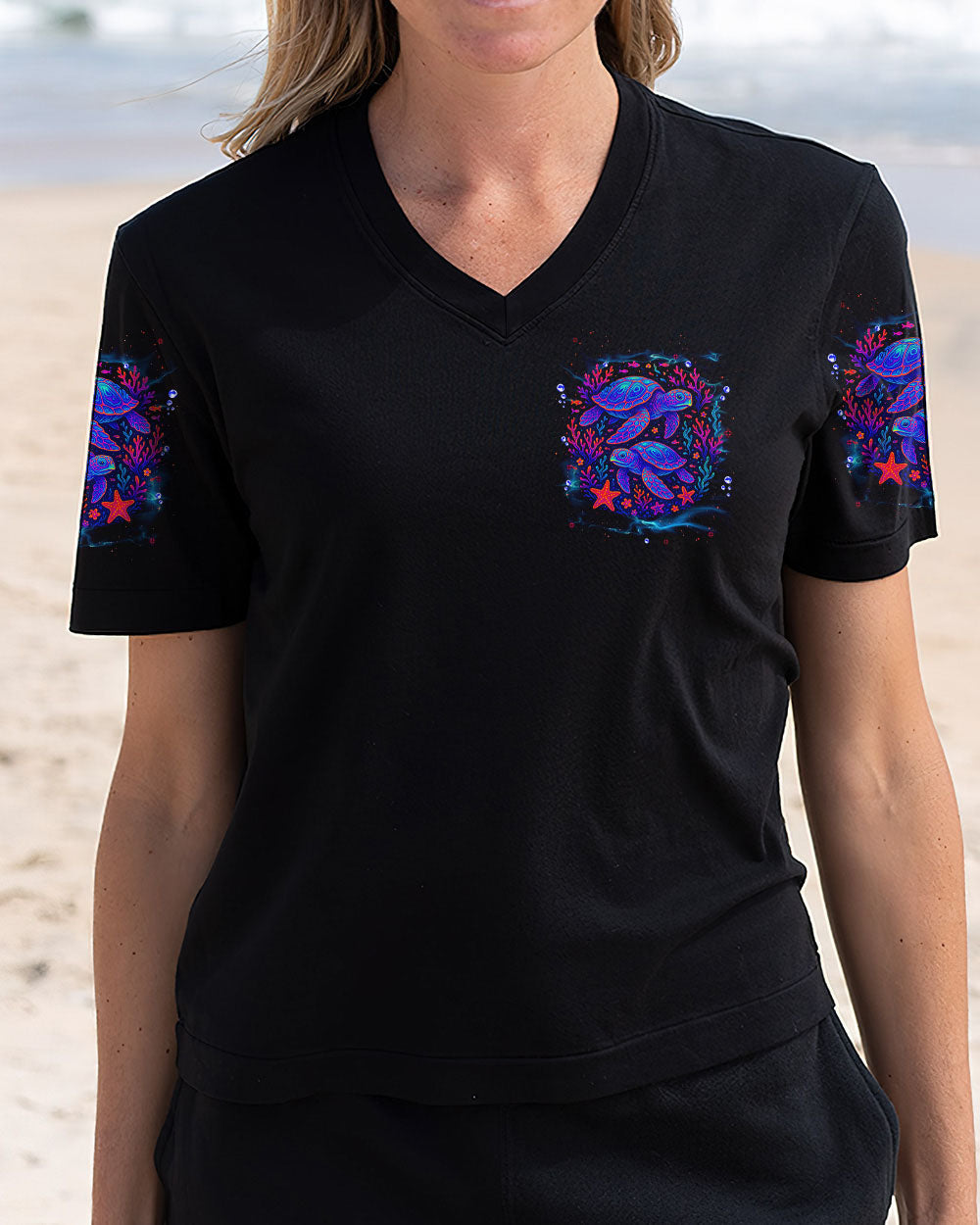 BLISSCORNERS SALTWATER HEALS EVERYTHING TURTLE ALL OVER PRINT