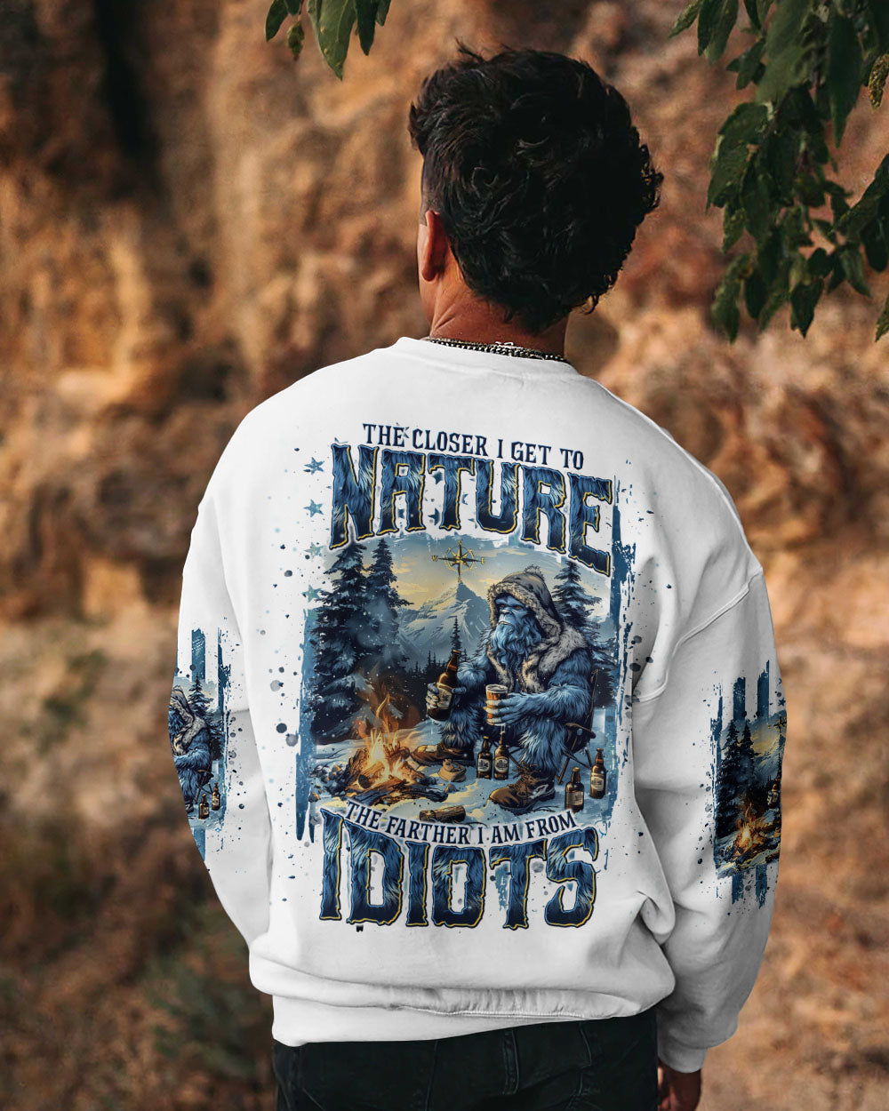 BLISSCORNERS THE CLOSER I GET TO NATURE BIGFOOT ALL OVER PRINT
