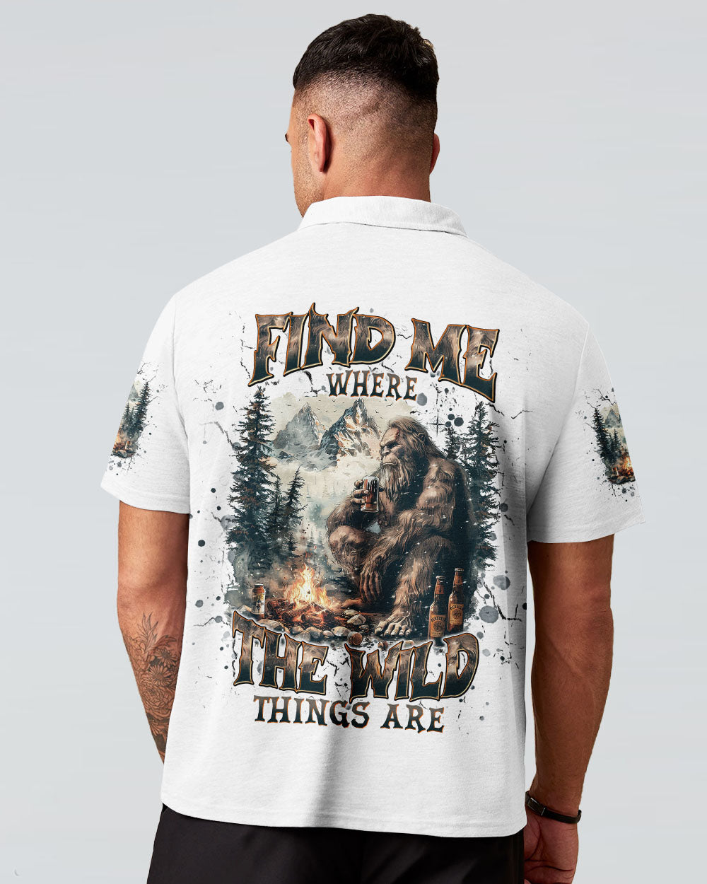BLISSCORNERS FIND ME WHERE THE WILD THINGS ARE BIGFOOT ALL OVER PRINT