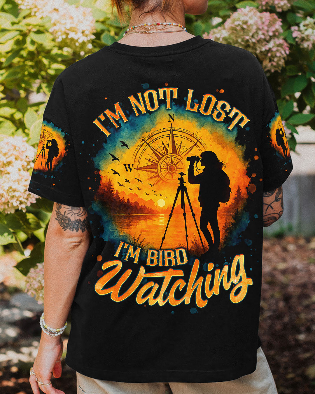 BLISSCORNERS I'M NOT LOST I'M BIRD WATCHING ALL OVER PRINT