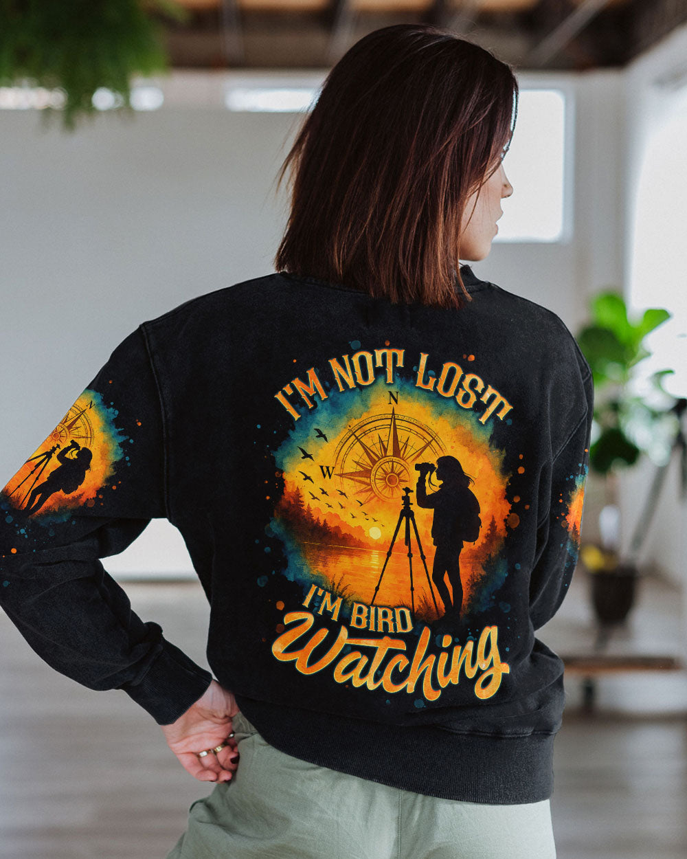 BLISSCORNERS I'M NOT LOST I'M BIRD WATCHING ALL OVER PRINT