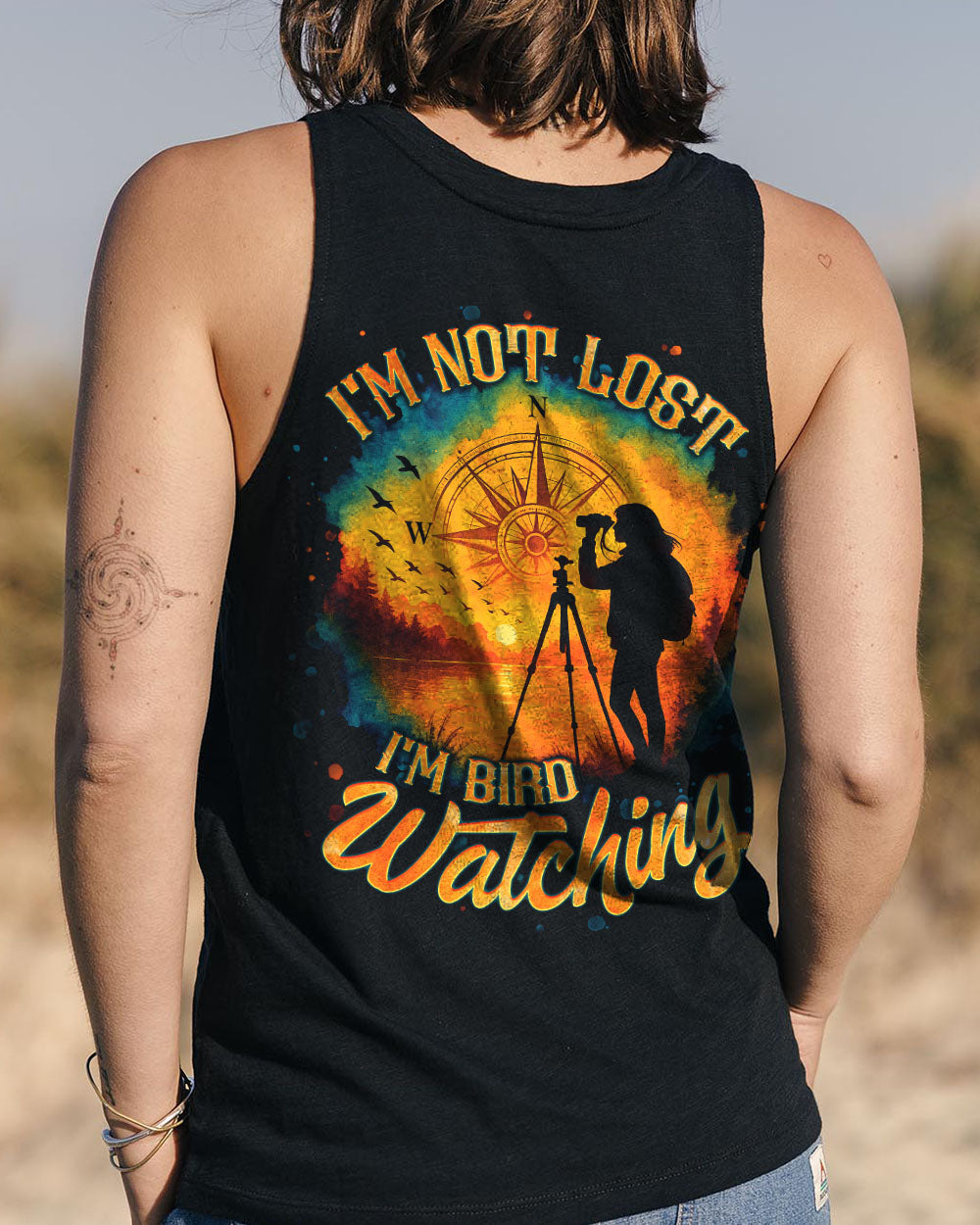 BLISSCORNERS I'M NOT LOST I'M BIRD WATCHING ALL OVER PRINT