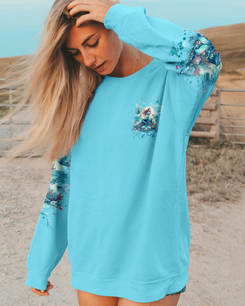 BLISSCORNERS LET THE SEA SET YOU FREE MERMAID ALL OVER PRINT