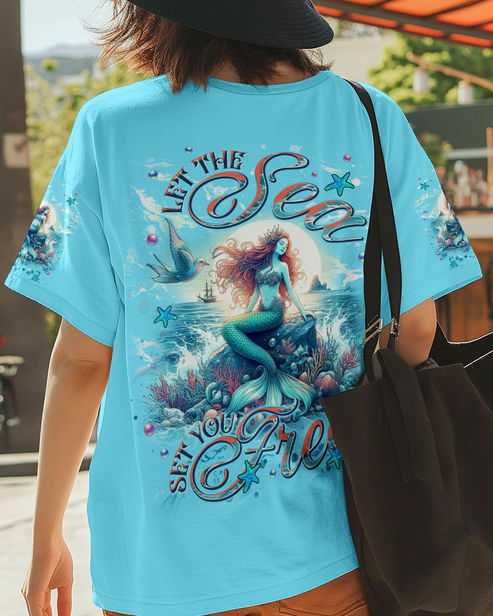 BLISSCORNERS LET THE SEA SET YOU FREE MERMAID ALL OVER PRINT