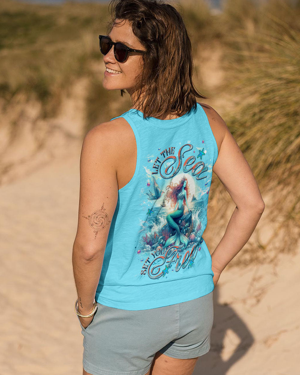 BLISSCORNERS LET THE SEA SET YOU FREE MERMAID ALL OVER PRINT