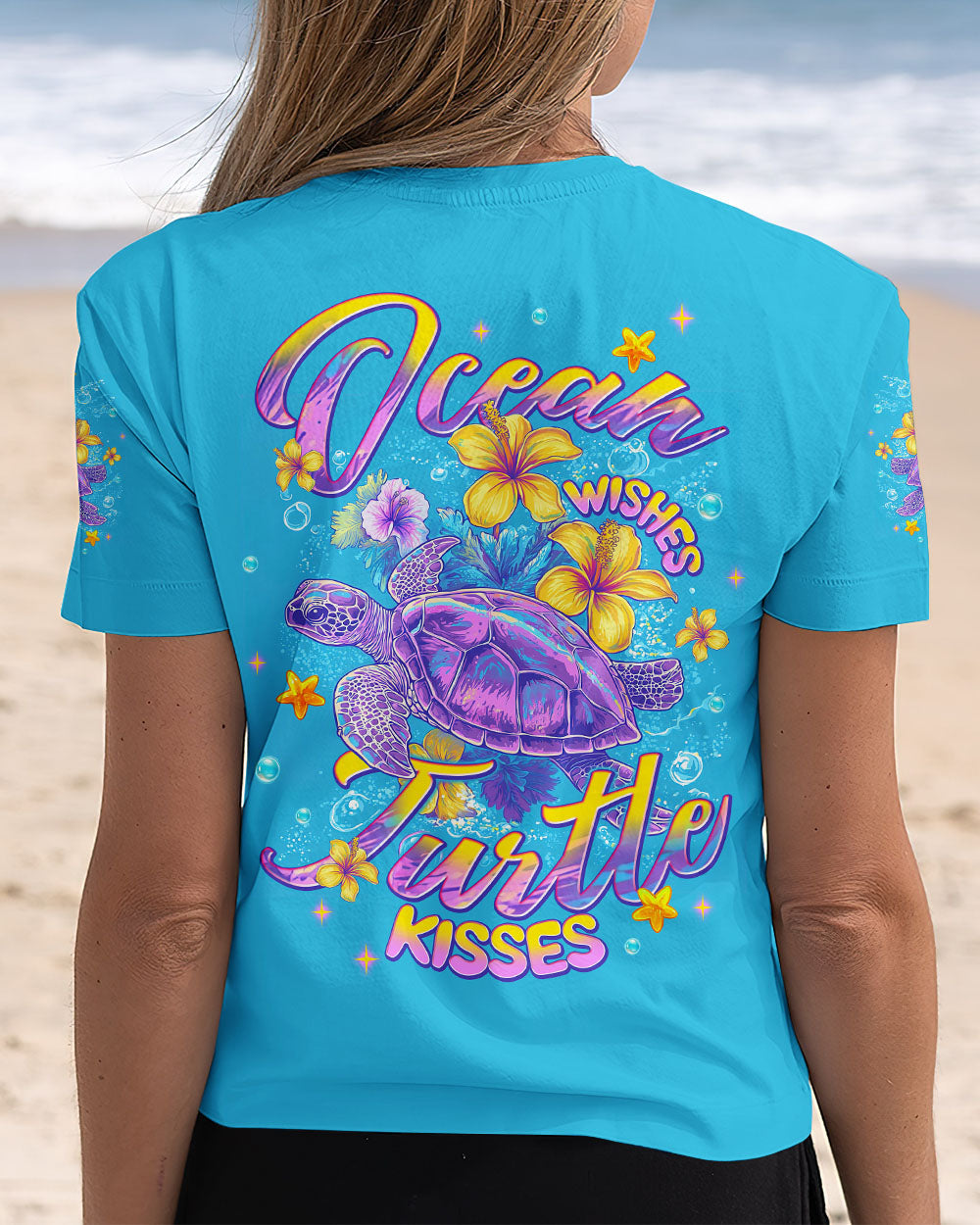 BLISSCORNERS OCEAN WISHES TURTLE KISSES ALL OVER PRINT