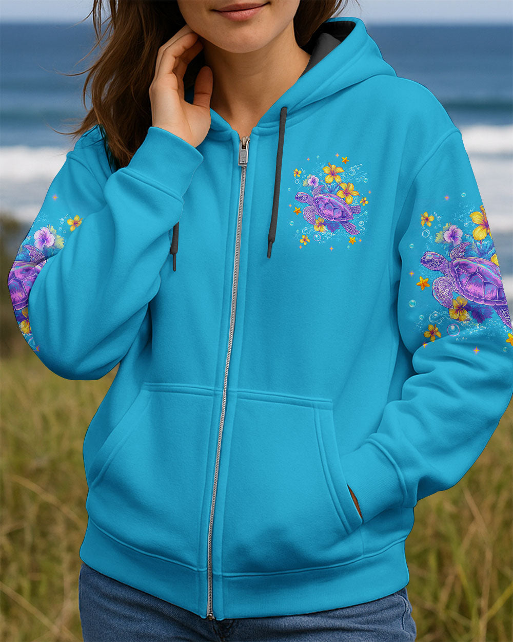 BLISSCORNERS OCEAN WISHES TURTLE KISSES ALL OVER PRINT
