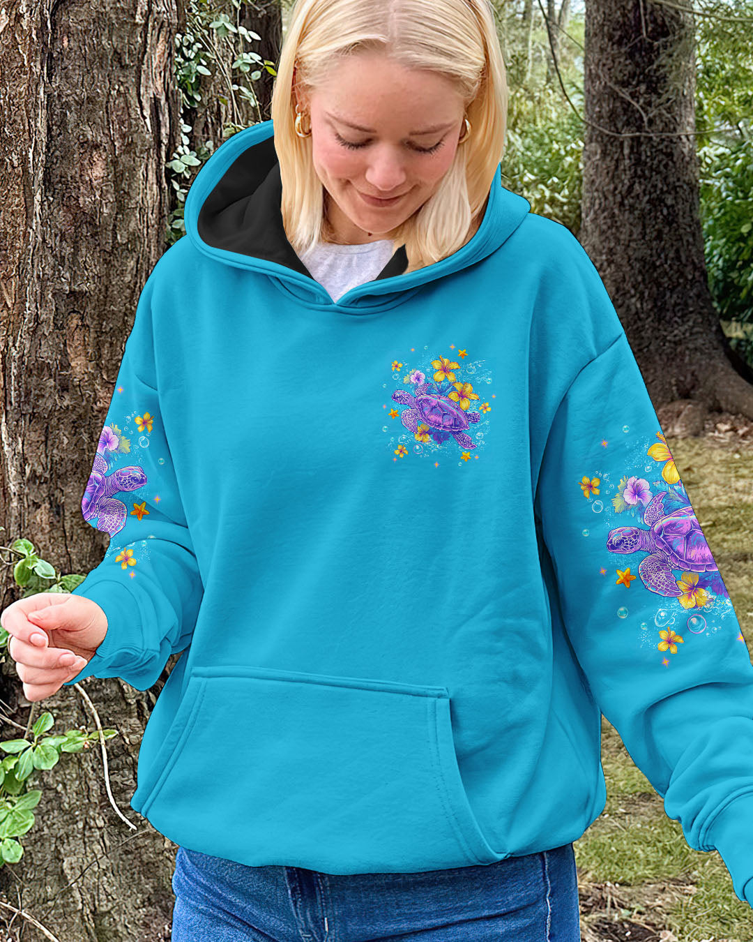 BLISSCORNERS OCEAN WISHES TURTLE KISSES ALL OVER PRINT
