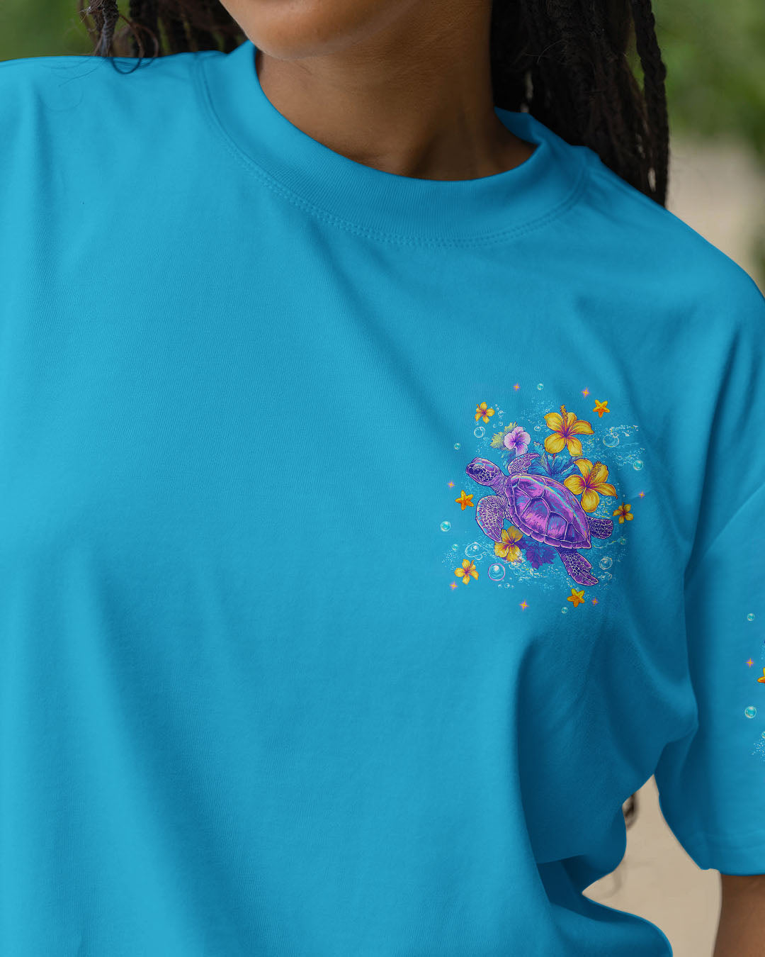 BLISSCORNERS OCEAN WISHES TURTLE KISSES ALL OVER PRINT