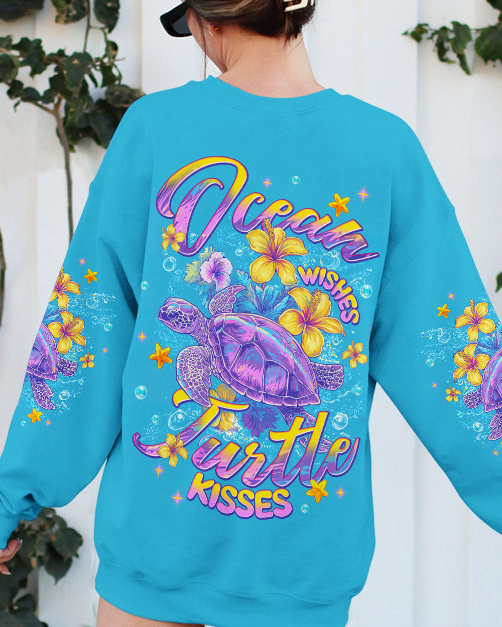 BLISSCORNERS OCEAN WISHES TURTLE KISSES ALL OVER PRINT