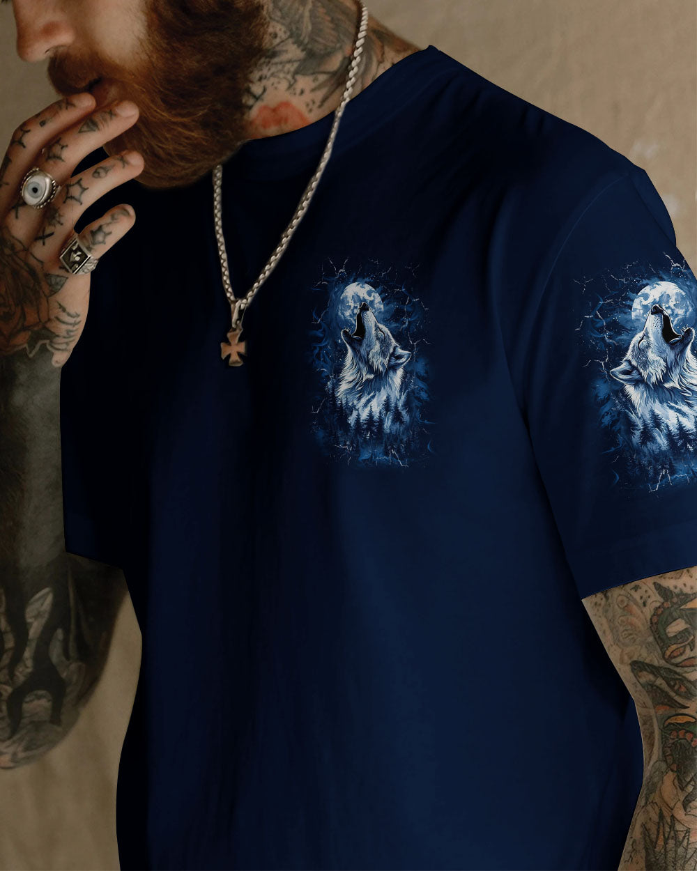 BLISSCORNERS WILD SPIRIT UNBREAKABLE SOUL WOLF ALL OVER PRINT