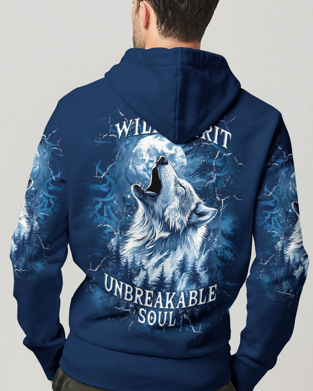 BLISSCORNERS WILD SPIRIT UNBREAKABLE SOUL WOLF ALL OVER PRINT