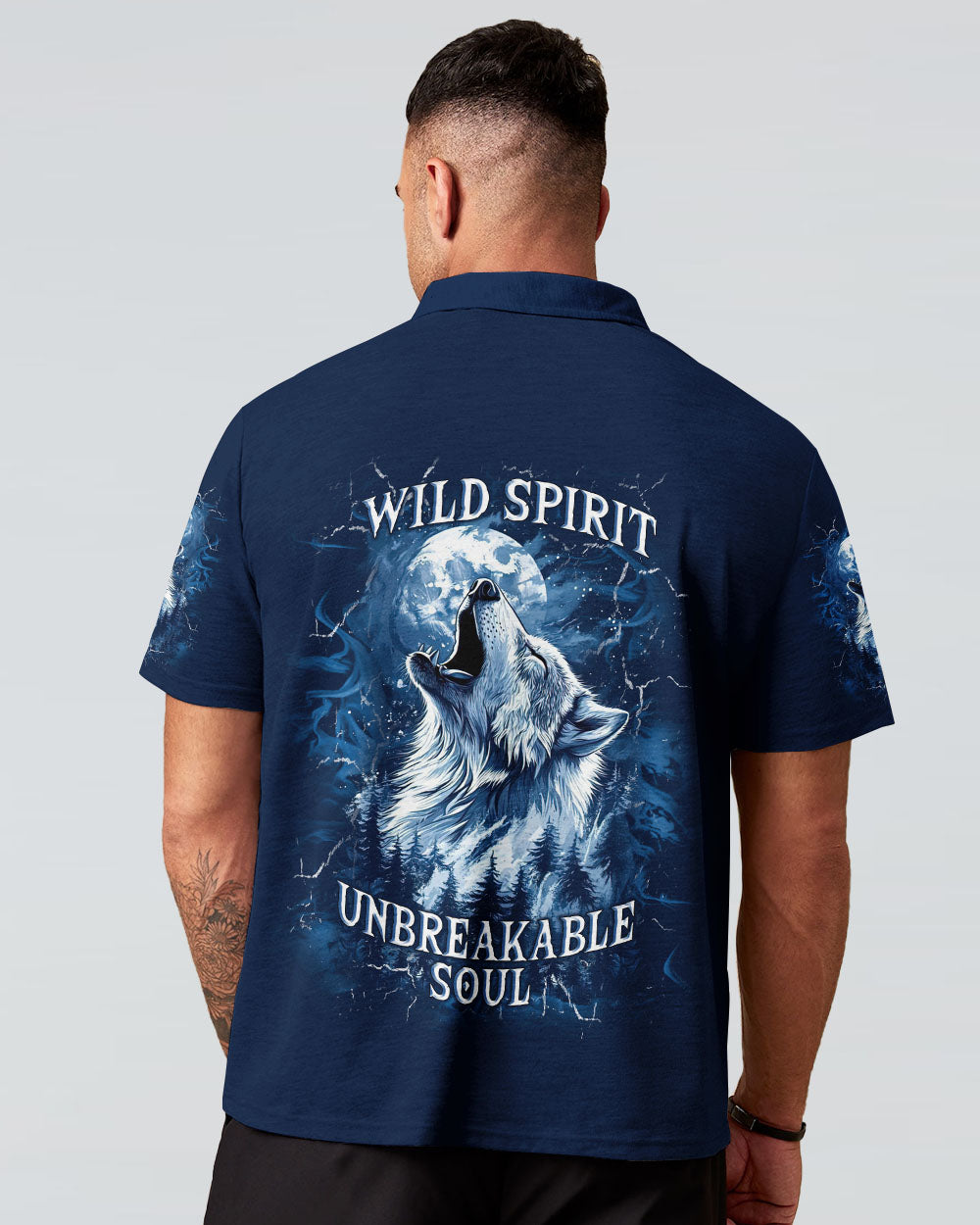 BLISSCORNERS WILD SPIRIT UNBREAKABLE SOUL WOLF ALL OVER PRINT