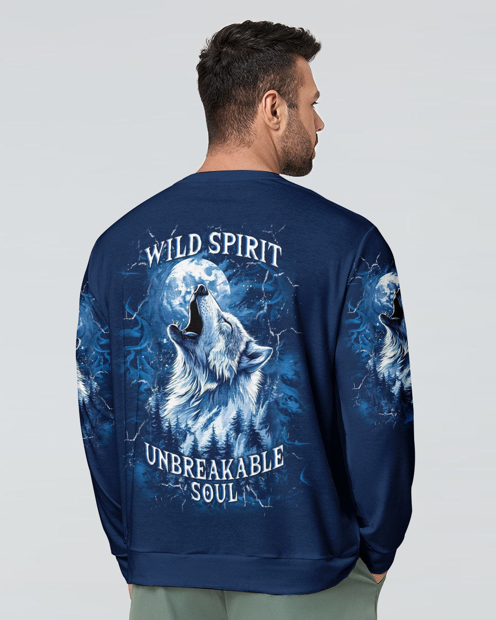 BLISSCORNERS WILD SPIRIT UNBREAKABLE SOUL WOLF ALL OVER PRINT
