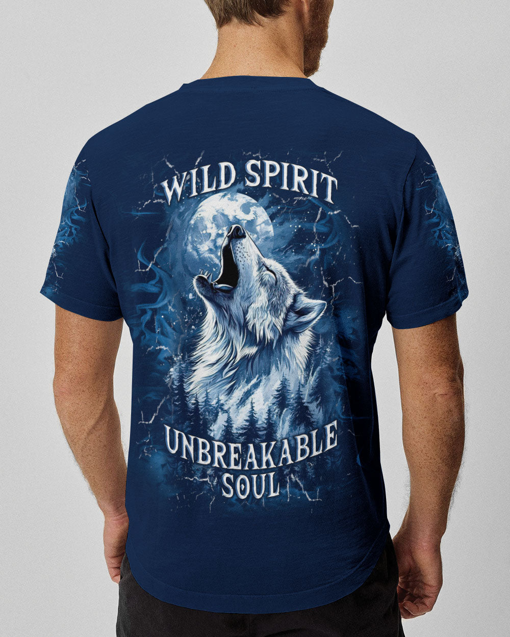 BLISSCORNERS WILD SPIRIT UNBREAKABLE SOUL WOLF ALL OVER PRINT