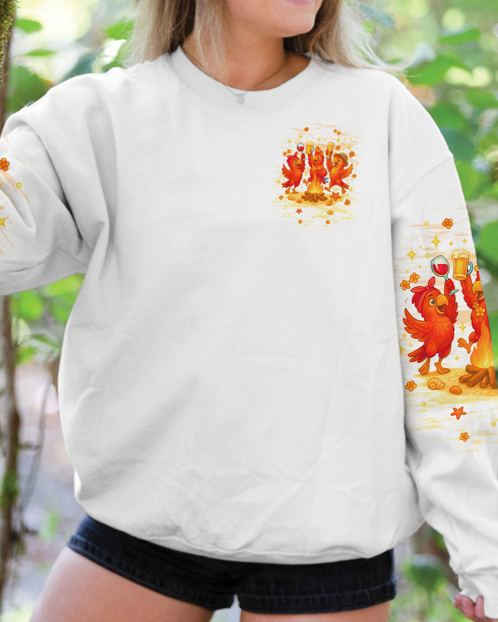 BLISSCORNERS IF I'M DRUNK IT'S MY CAMPING FRIEND'S FAULT PARROT ALL OVER PRINT