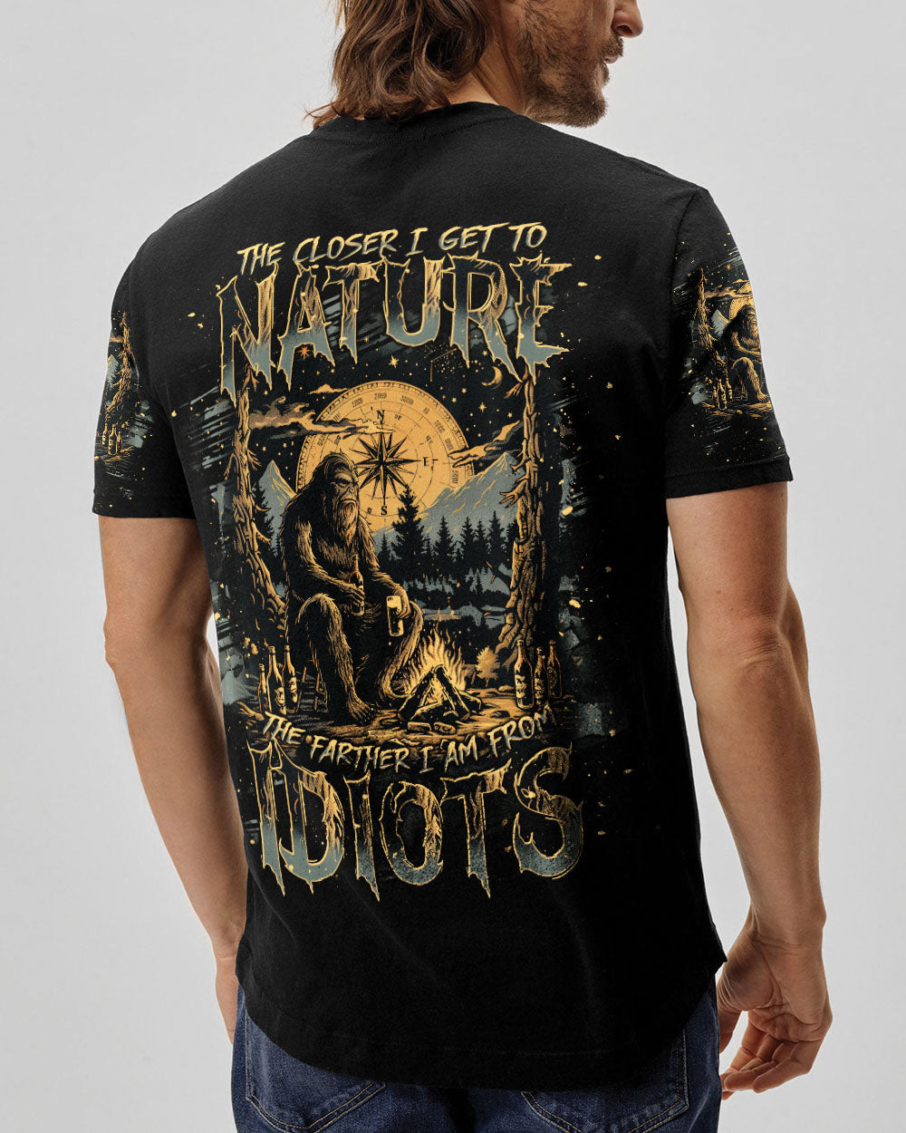 BLISSCORNERS THE CLOSER I GET TO NATURE BIGFOOT ALL OVER PRINT