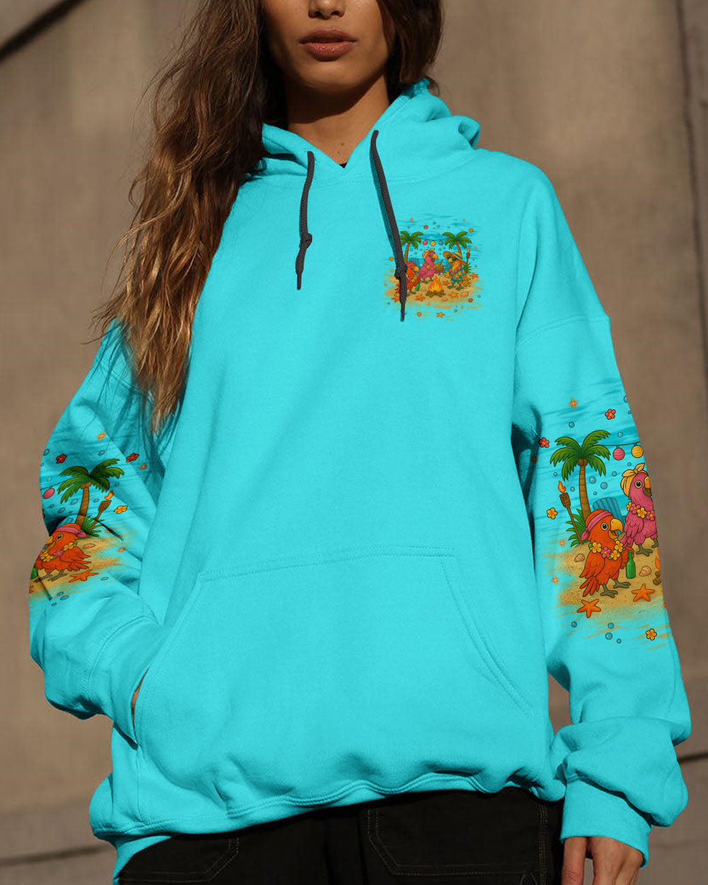 BLISSCORNERS BEACHES BOOZE BESTIES PARROT ALL OVER PRINT